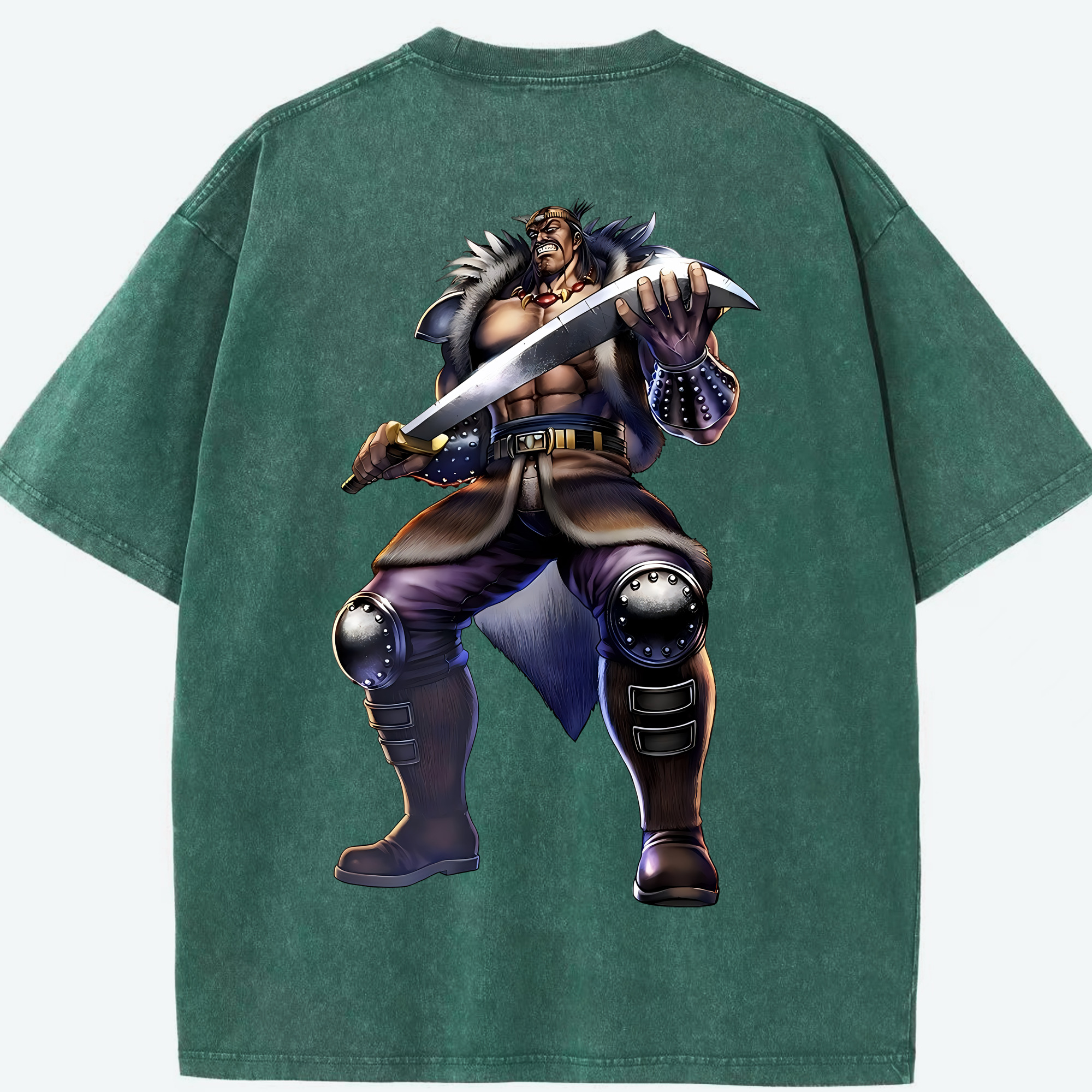 （画像用） 北斗の拳 Fist of the North Star 綿100% ヴィンテージ風 半袖Tシャツ（背面プリント）